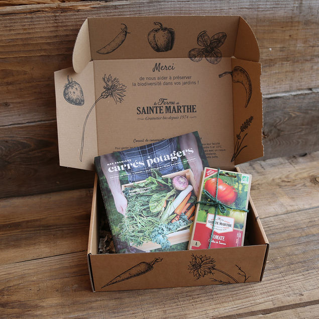 COFFRET MES PREMIERS CARRES POTAGERS ET 10 VARIETES