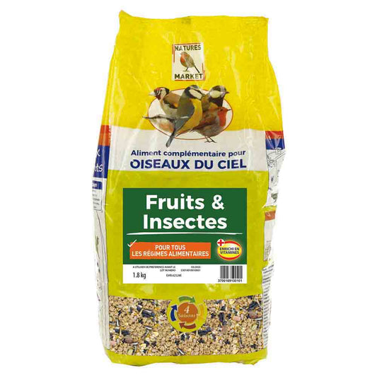 MÉLANGE FRUITS ET INSECTES 1.8Kg