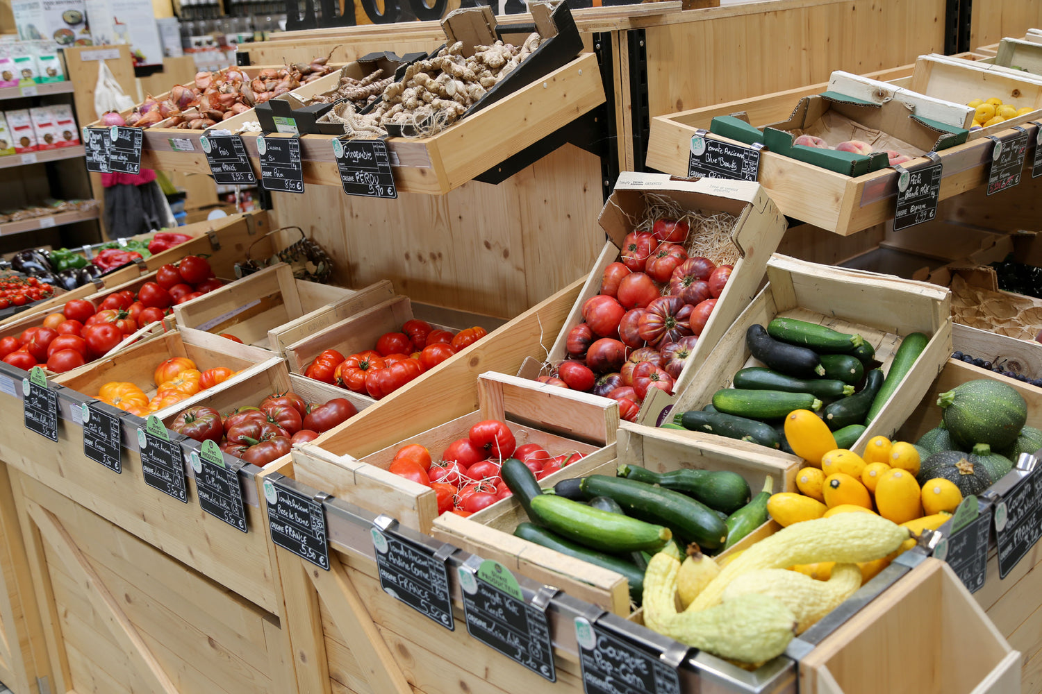 rayon de légumes frais